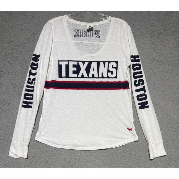 Victoria's Secret Tops - Victorias Secret PINK HOUSTON TEXANS long sleeve shirt Womens Large